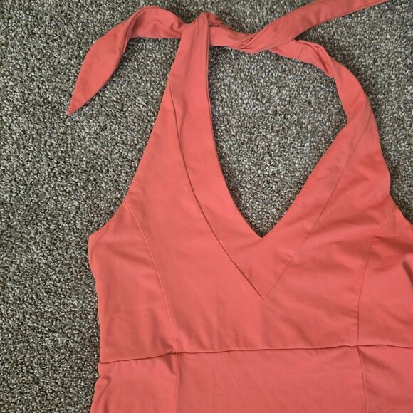Women's Patagonia Coral Halter Tie Athletic Workout Aline Midi Dress Large - Picture 4 of 7
